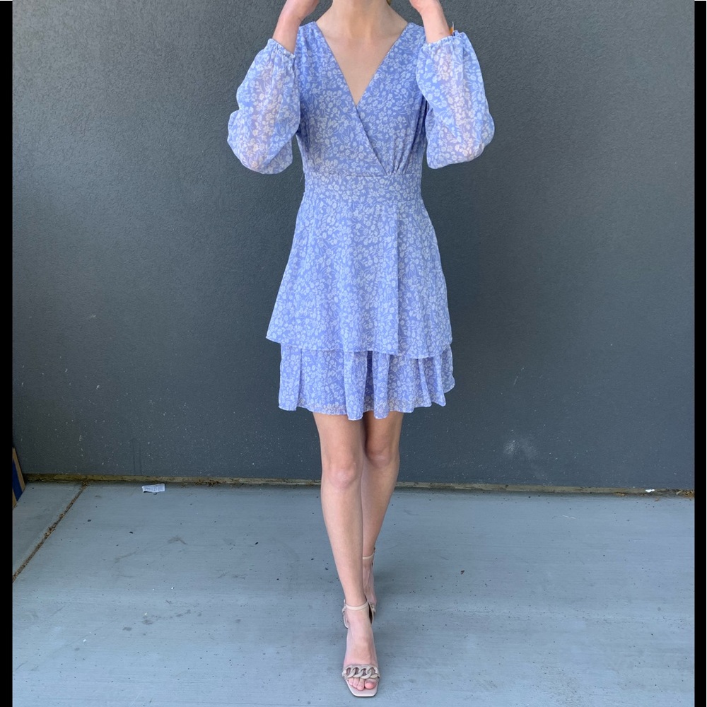 Japna Baby Blue Ruffle Dress